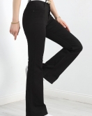 İspanyol Paça Kot Pantolon Siyah - 30399.1975.