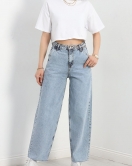 Kesik Paça Baggy Kot Pantolon Karyıkama - 30388.1975.