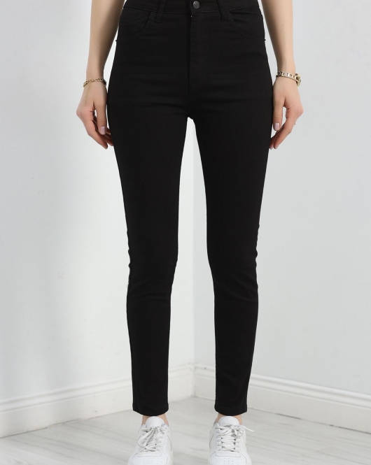 Likralı Dar Paça Kot Pantolon Siyah - 30386.1975.