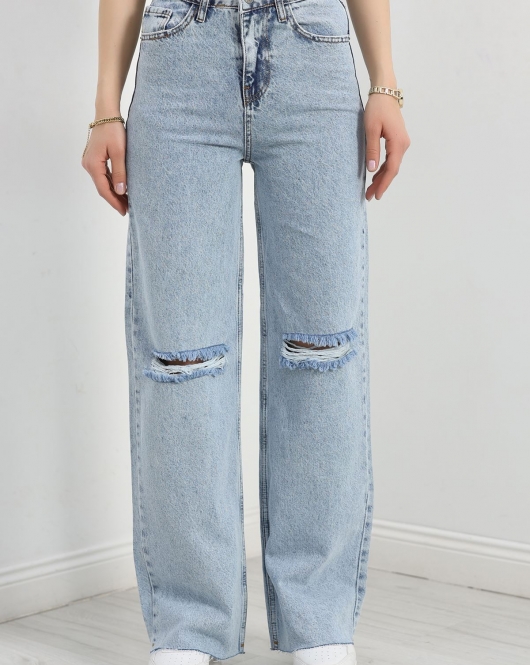Wide Leg Kot Pantolon Buzmavi - 30377.1975.