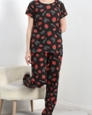 Alt Üst Aynı Pijama Takımı Siyahçilek - 50079.1857.