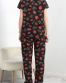 Alt Üst Aynı Pijama Takımı Siyahçilek - 50079.1857.