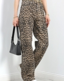 Desenli Palazzo Kot Pantolon Leopar - 30458.1966.