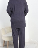Puantiyeli Viskon Battal Pijama Takımı Lacibeyaz - 40406.1950.