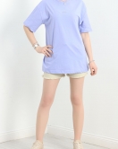 Baskılı Oversize Tişört Bebemavi - 22617.1878.