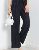 Zra Krep Beli Lastikli Pantolon Lacivert - 30498.308.
