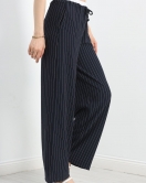 Zra Krep Beli Lastikli Pantolon Lacivert - 30498.308.