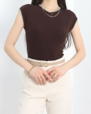 Dikiş Detaylı Bluz Kahve - 30438.1918.