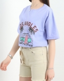 Baskılı Oversize Tişört Bebemavi - 22613.1878.