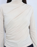 Drape Detay İspanyol Kol Bluz Krem - 40288.1949.