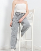 Carpenter Detaylı Baggy Kot Pantolon Gri - 30478.1975.