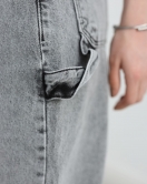 Carpenter Detaylı Baggy Kot Pantolon Gri - 30478.1975.