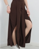 Yırtmaçlı Ayrobin Pantolon Kahve - 70011.1892.