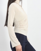 Drape Detay İspanyol Kol Bluz Krem - 40288.1949.