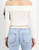 Madonna Yaka Crop Yumoş Body Kırıkbeyaz - 50209.1723.