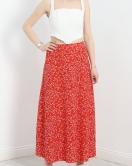Desenli Midi Etek Kırmızı - 70036.1355.