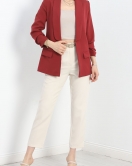 Astarlı Blazer Ceket Bordo - 30442.1353.