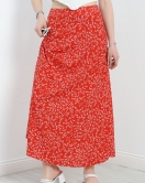 Desenli Midi Etek Kırmızı - 70036.1355.