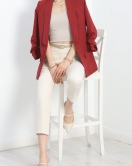Astarlı Blazer Ceket Bordo - 30442.1353.