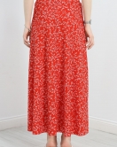 Desenli Midi Etek Kırmızı - 70036.1355.