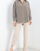 Kupra Kumaş Oversize Gömlek Haki - 40643.147.