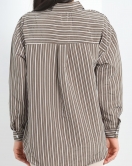 Kupra Kumaş Oversize Gömlek Haki - 40643.147.