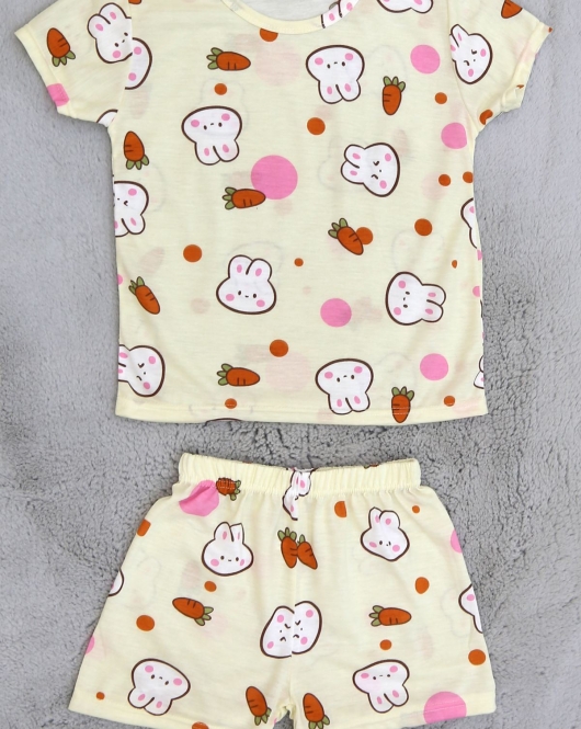 4-13 Yaş Kız Çocuk Pijama Takımı Krempembe - 411.1287.