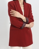 Astarlı Klasik Blazer Ceket Bordo - 70034.1909.