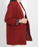 Astarlı Klasik Blazer Ceket Bordo - 70034.1909.