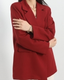 Astarlı Klasik Blazer Ceket Bordo - 30419.1594.