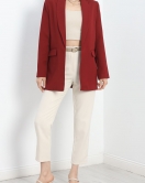 Astarlı Klasik Blazer Ceket Bordo - 70034.1909.