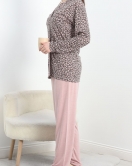 Poliviskon Düğmeli Pijama Takımı Gülkurusu - 50380.1902.