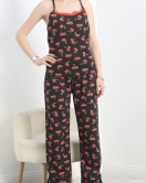 Yaka Dantelli Süprem Pijama Takımı Siyahkiraz - 50192.1857.