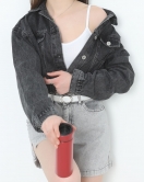Crop Kot Ceket Füme - 20439.1778.