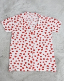 10-16 Yaş Düğmeli Süprem Pijama Takımı Kırmızıbeyaz - 50193.1857.