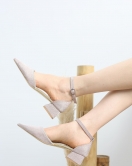 Simli 3 Cm Topuklu Ayakkabı Rosegold - 30592.264.