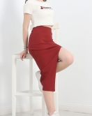 Nakışlı Kaşkorse Etekli Takım Bordo - 40667.1748.