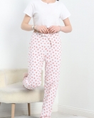 Desenli Süprem Pijama Altı Beyazçiçek - 70070.1952.