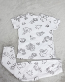 7-10 Yaş Boyanabilir Çocuk Pijama Takımı Beyaz - 70071.1952.
