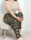 Büyük Beden Viskon Pijama Altı Yeşilsiyah - 40410.1929.