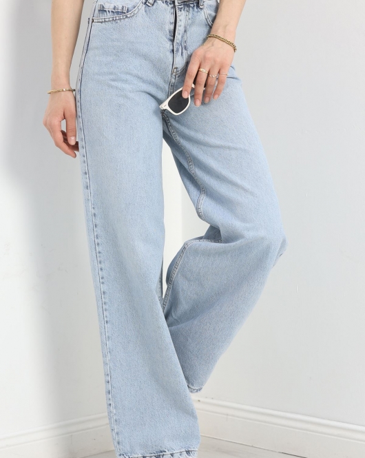 Wide Leg Kot Pantolon Buzmavi - 30535.1975.