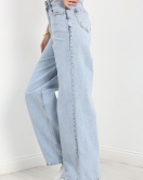 Wide Leg Kot Pantolon Buzmavi - 30535.1975.
