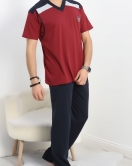 Erkek Pijama Takımı Bordo - 70066.1838.