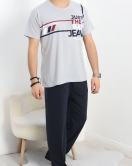 Erkek Pijama Takımı Gri - 70064.1838.