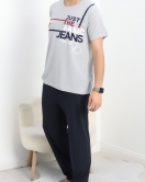 Erkek Pijama Takımı Gri - 70064.1838.