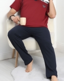 Erkek Pijama Takımı Bordo - 70066.1838.
