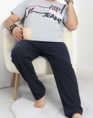 Erkek Pijama Takımı Gri - 70064.1838.