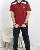 Erkek Pijama Takımı Bordo - 70066.1838.