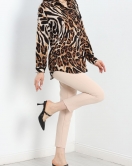 Desenli Oversize Dokuma Gömlek Leopar1 - 1802.1095.