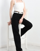 Straight Kesim Kot Pantolon Siyah - 30545.1975.
